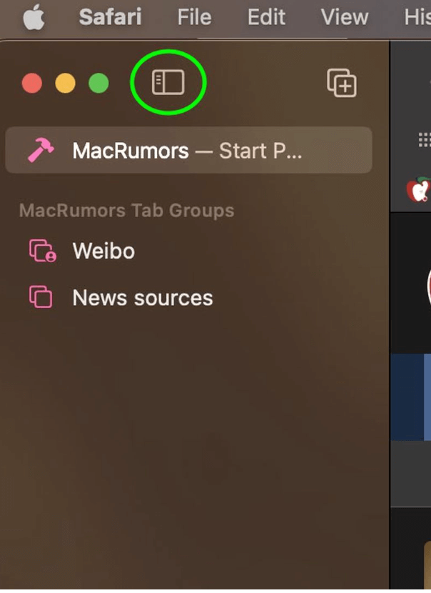 3. macOS에서 탭 그룹 공유하는 방법1